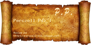 Perczell Pál névjegykártya